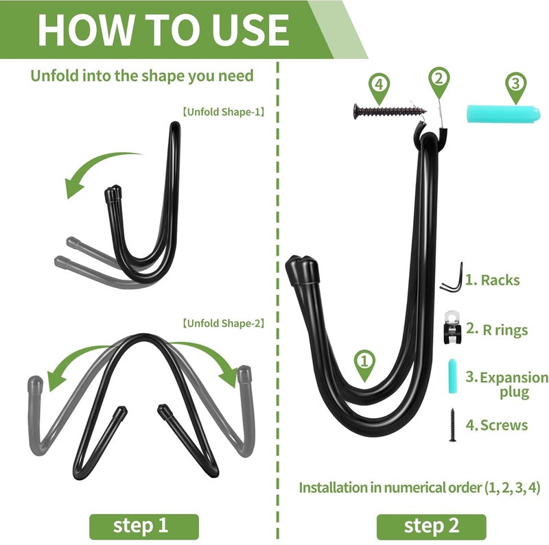AHOSOUTLY Bow Hanger Display Archery Rack Bow Wall Mount Holder Wall Hook Stand Bow Hold up to 22 Lbs Rubber Protection and No Scratches - Image 2